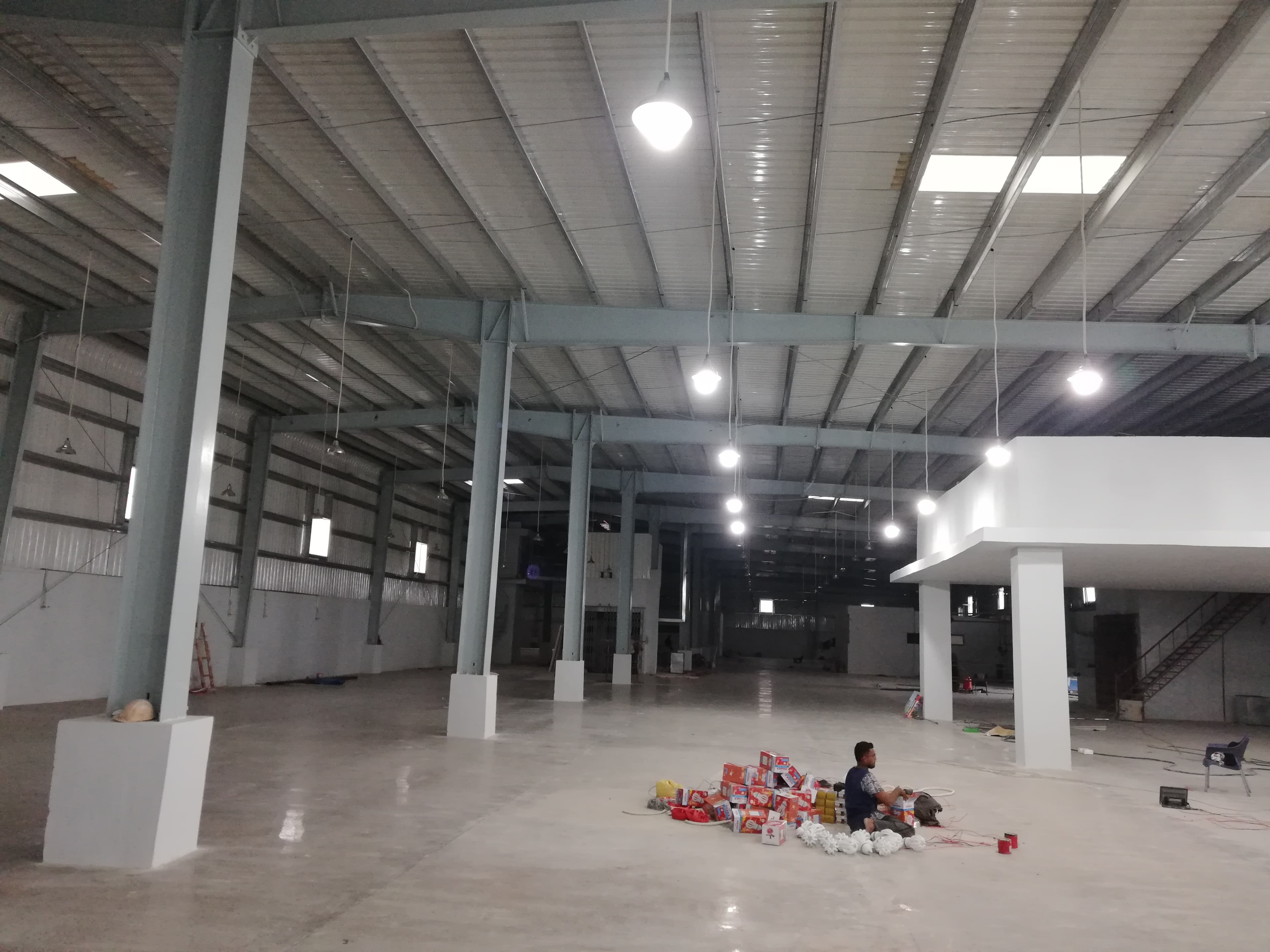 Completed PEB shed building