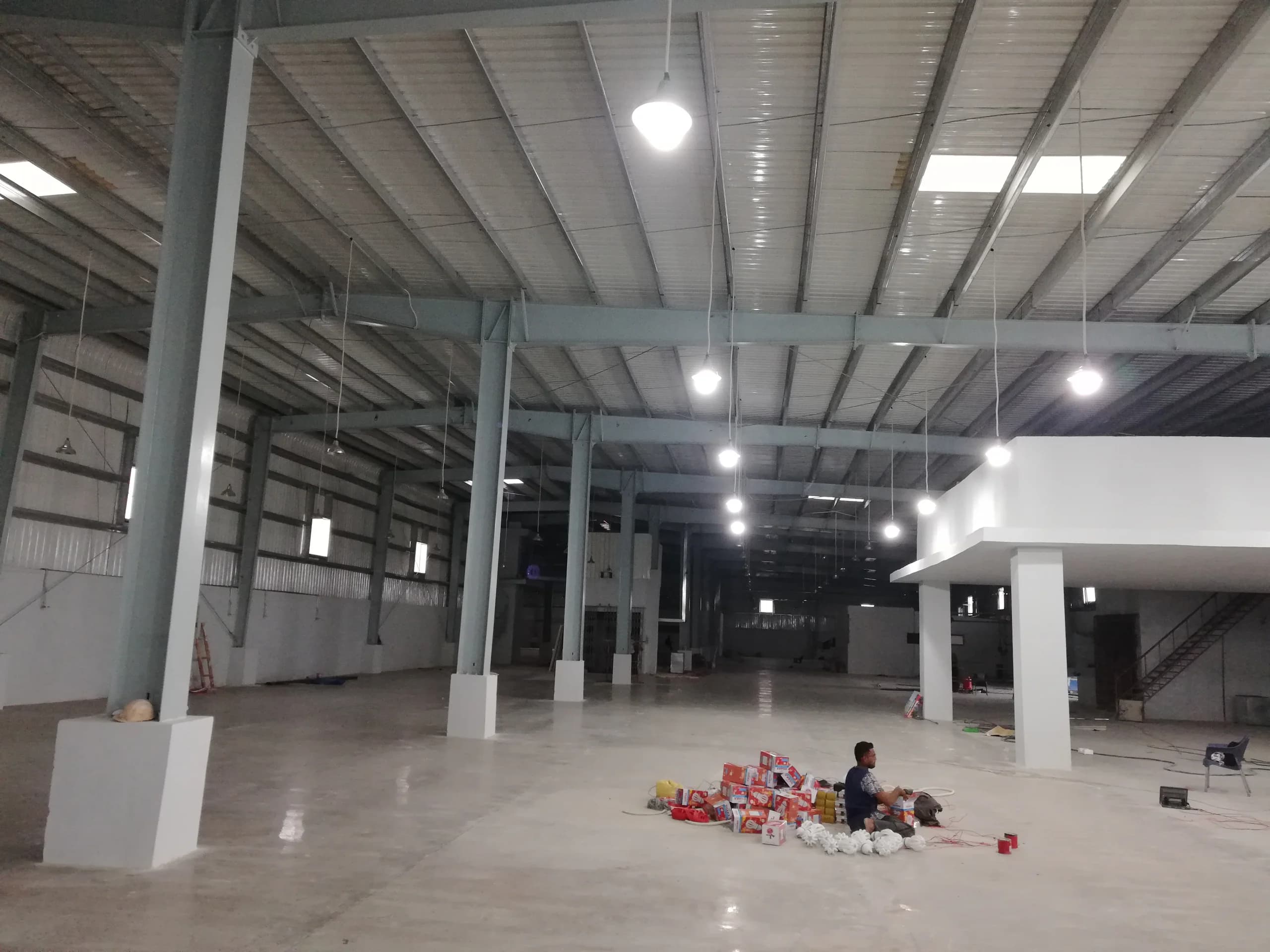 Completed PEB shed building