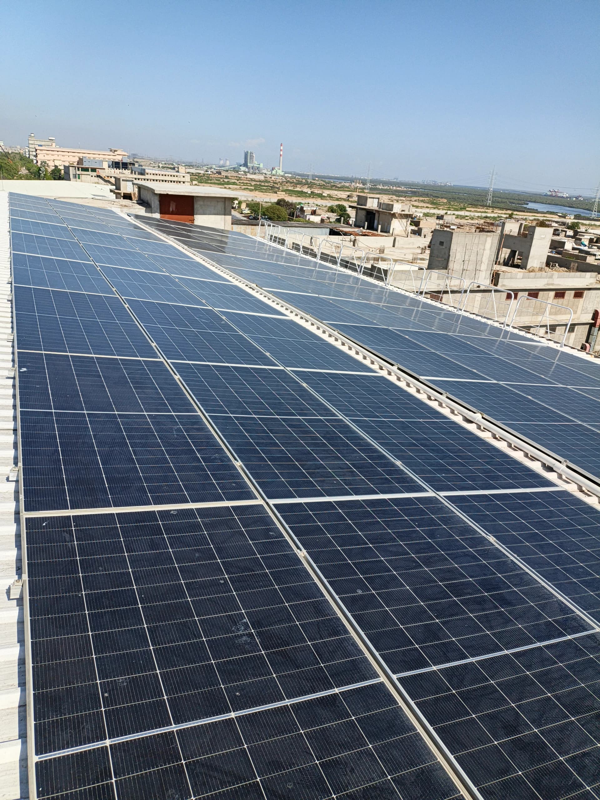 Completed solar farm area