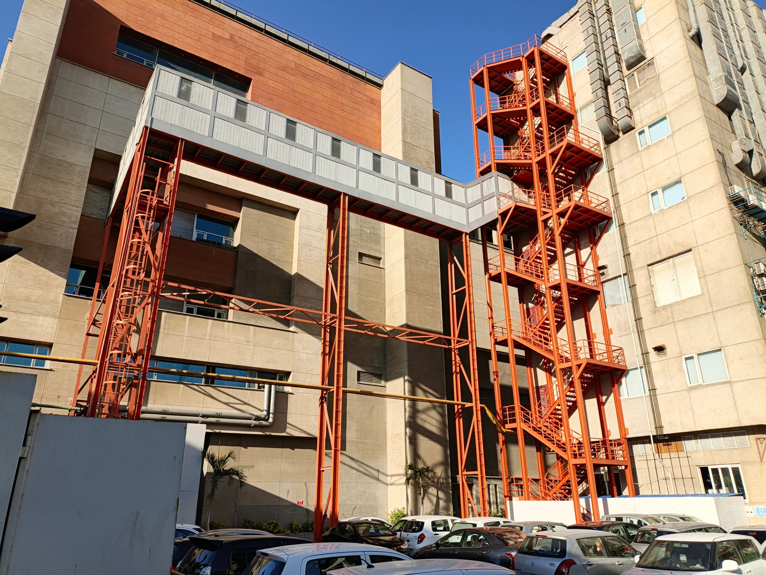 Industrial steel frame fabrication