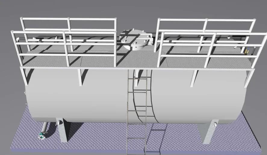 Bulk storage tank drawing view