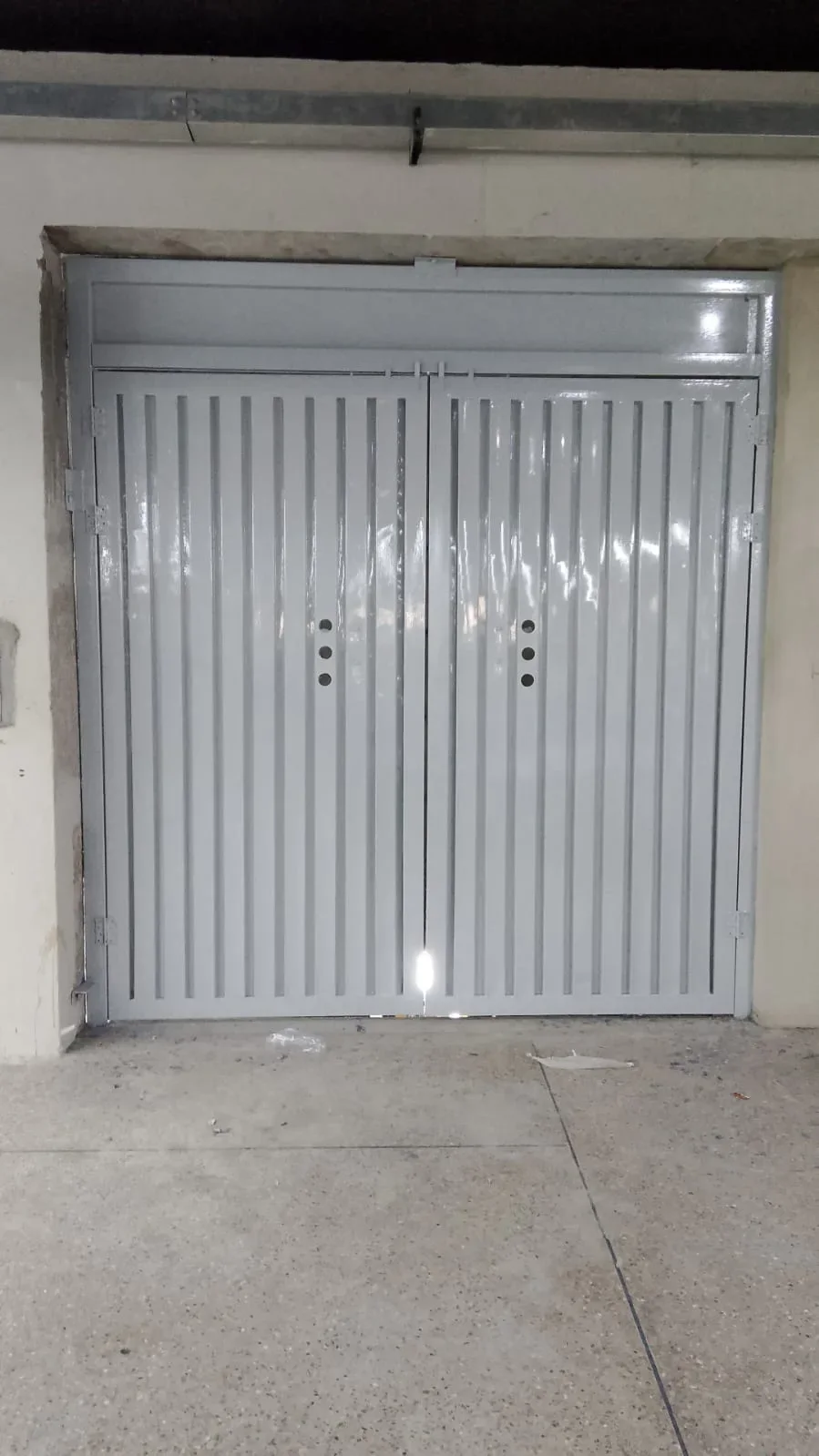 Completed double cargo lift landing doors