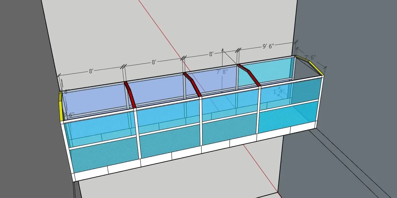 Connecting bridge 3D drawing