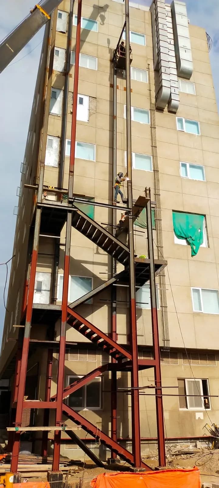 ATCO emergency staircase working stage