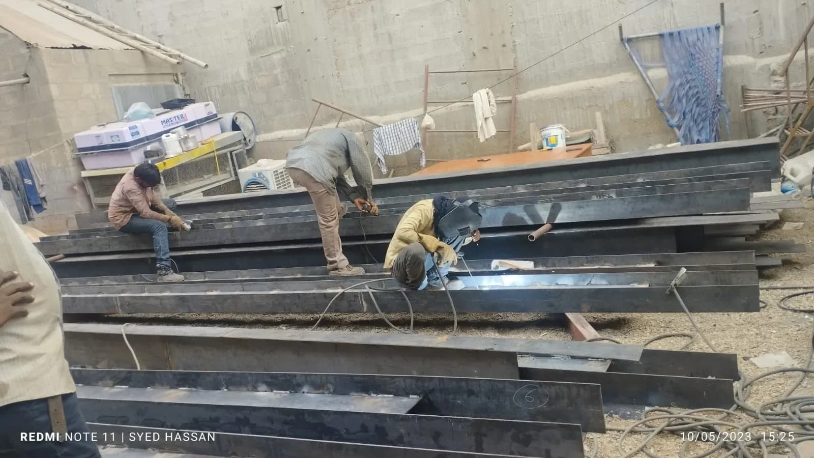 Towellers deck flooring working stage